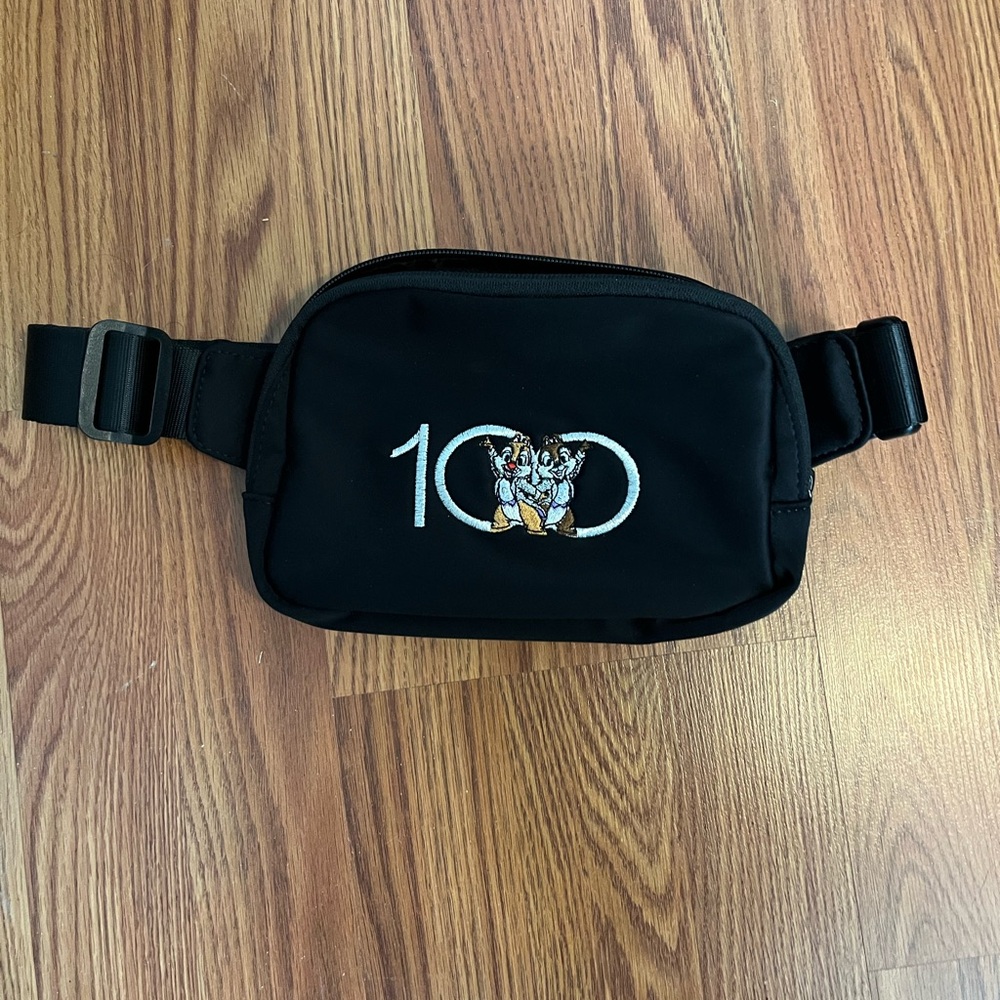 Black Belt Bag with Unique Embroidered Design